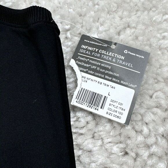 Eddie Bauer Infinity Ribbed Trim Tank Black NEW - Picture 4 of 7